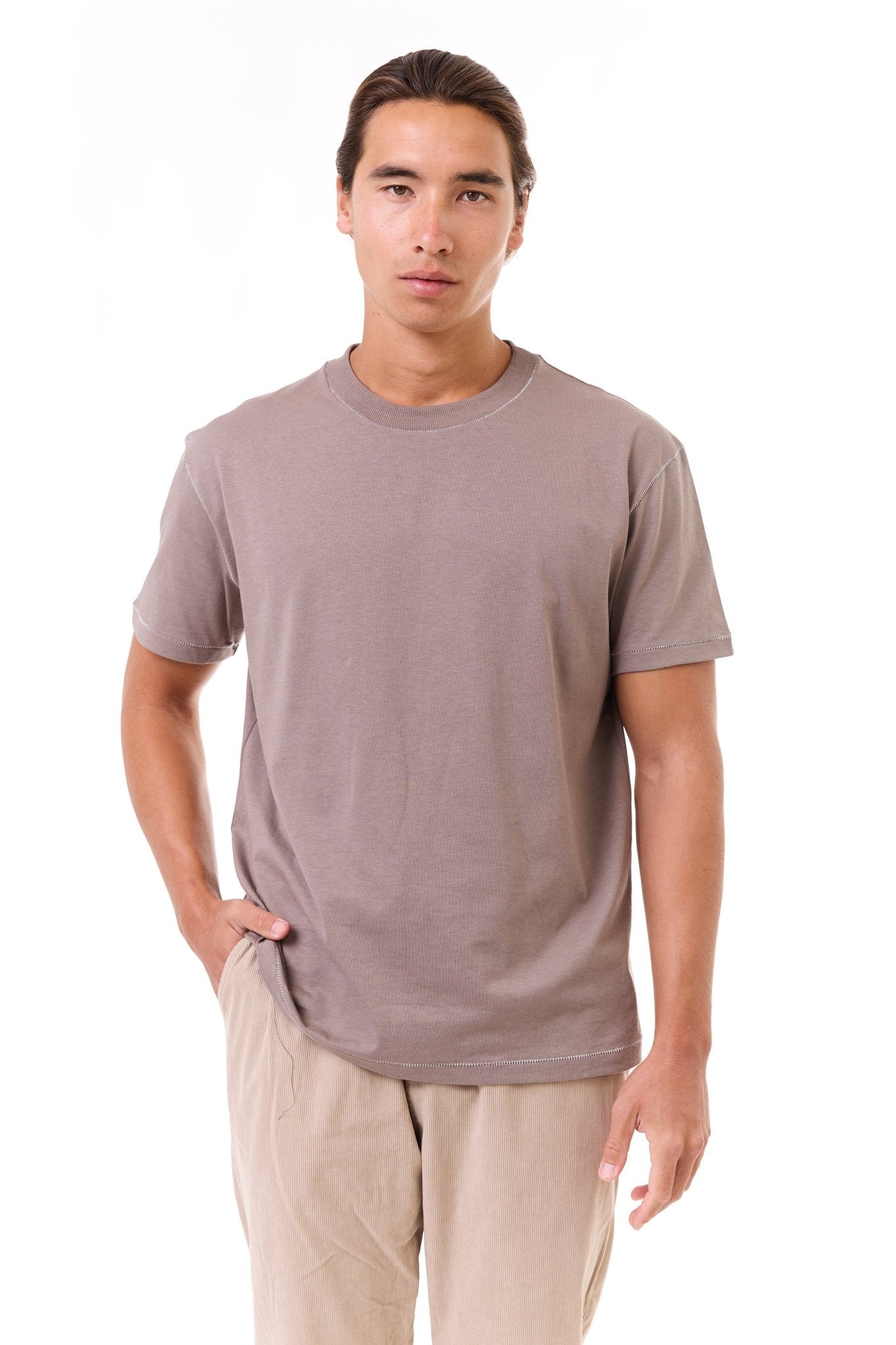 Camel - stitches t-shirt - GONSURFING