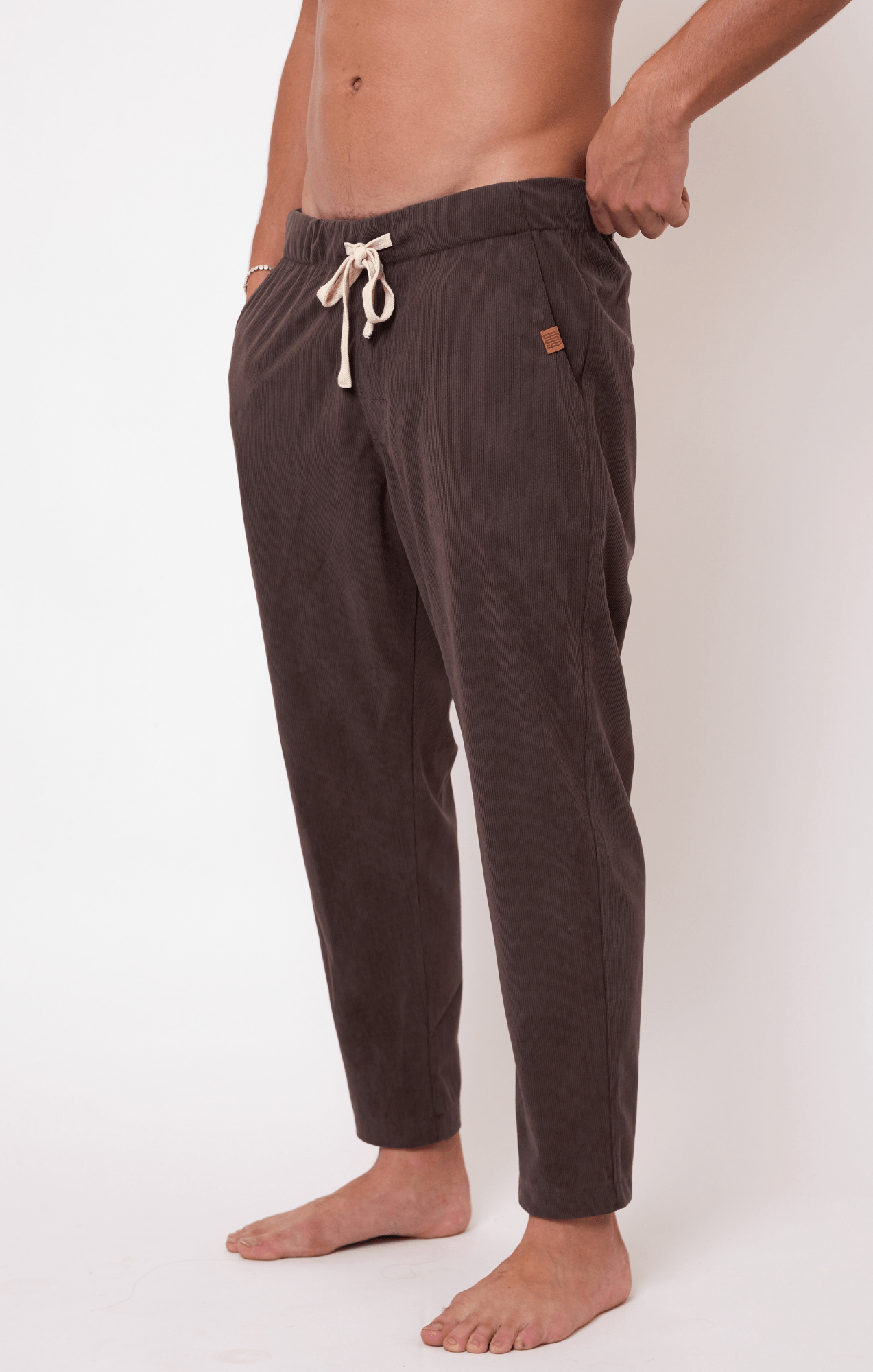 Dark Brown - Corduroy Long Pants - GONSURFING