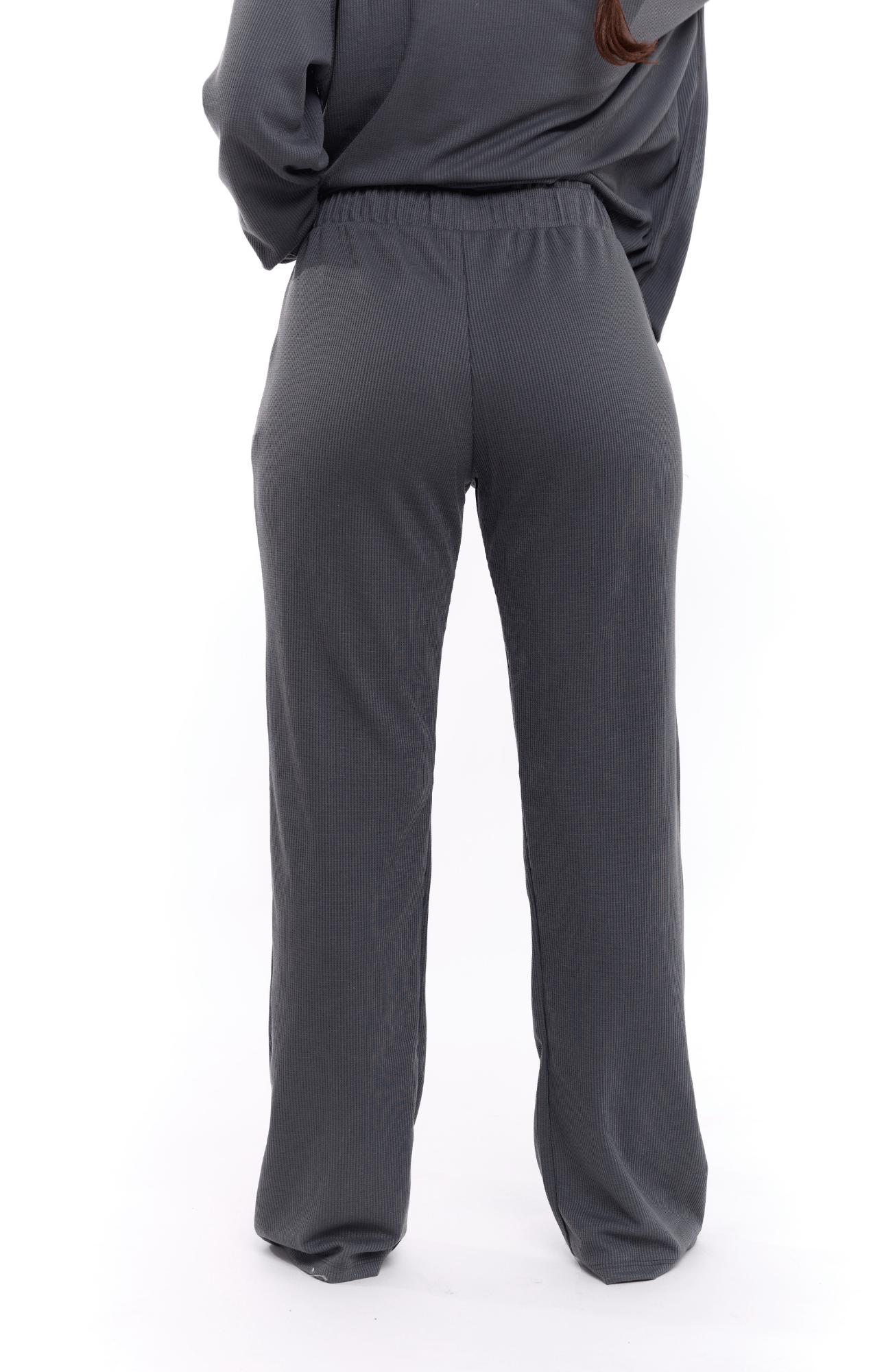 Dark gray - Waffle long pants - GONSURFING