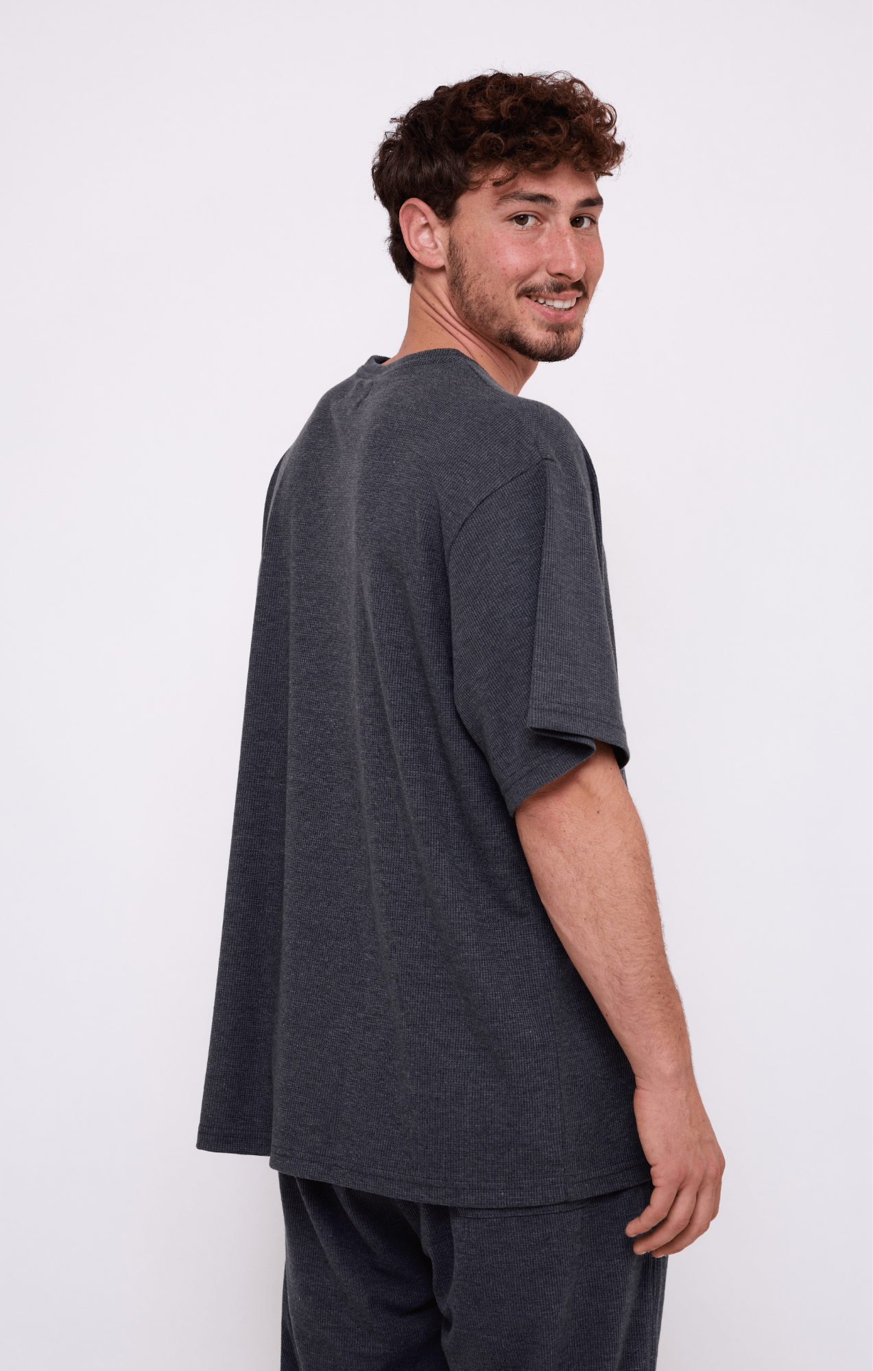 Dark Gray - Waffle T-Shirt - GONSURFING