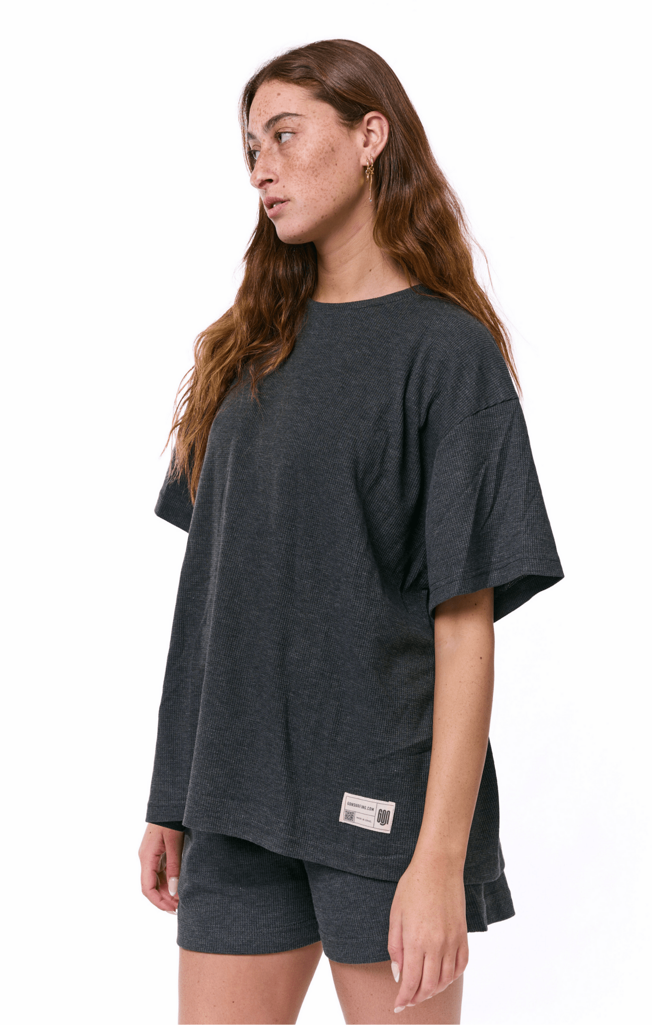 Dark Gray - Waffle T-Shirt - GONSURFING