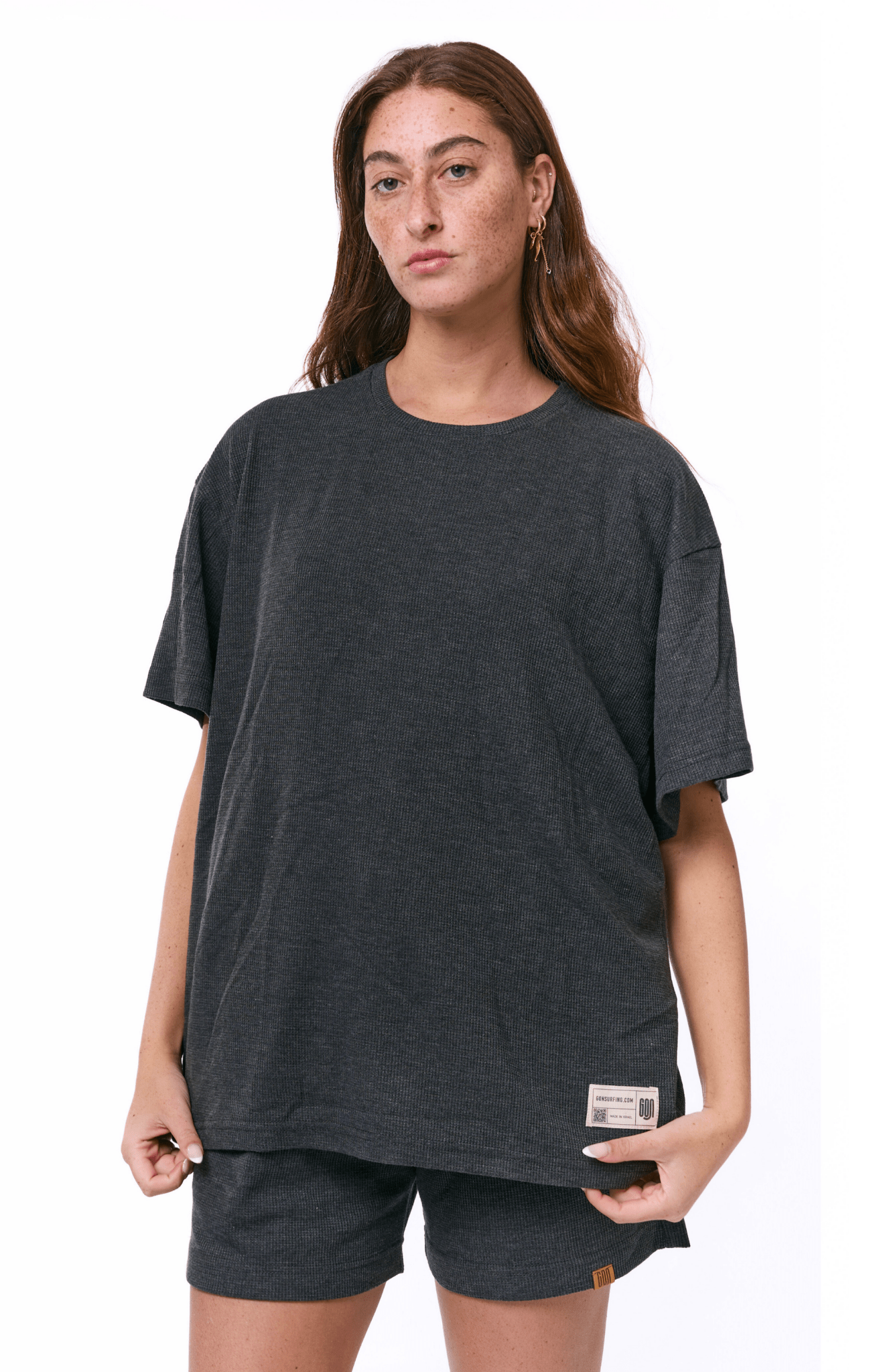 Dark Gray - Waffle T-Shirt - GONSURFING