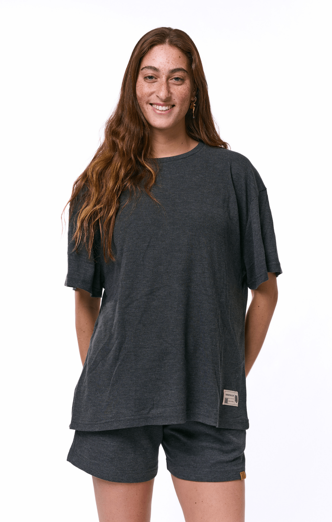 Dark Gray - Waffle T-Shirt - GONSURFING