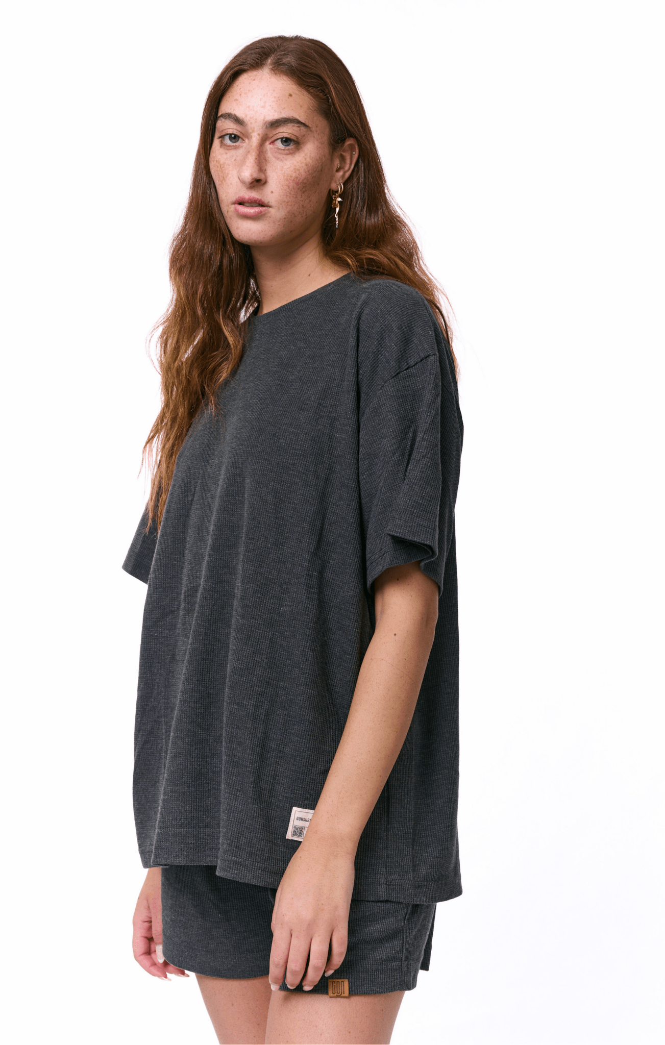 Dark Gray - Waffle T-Shirt - GONSURFING