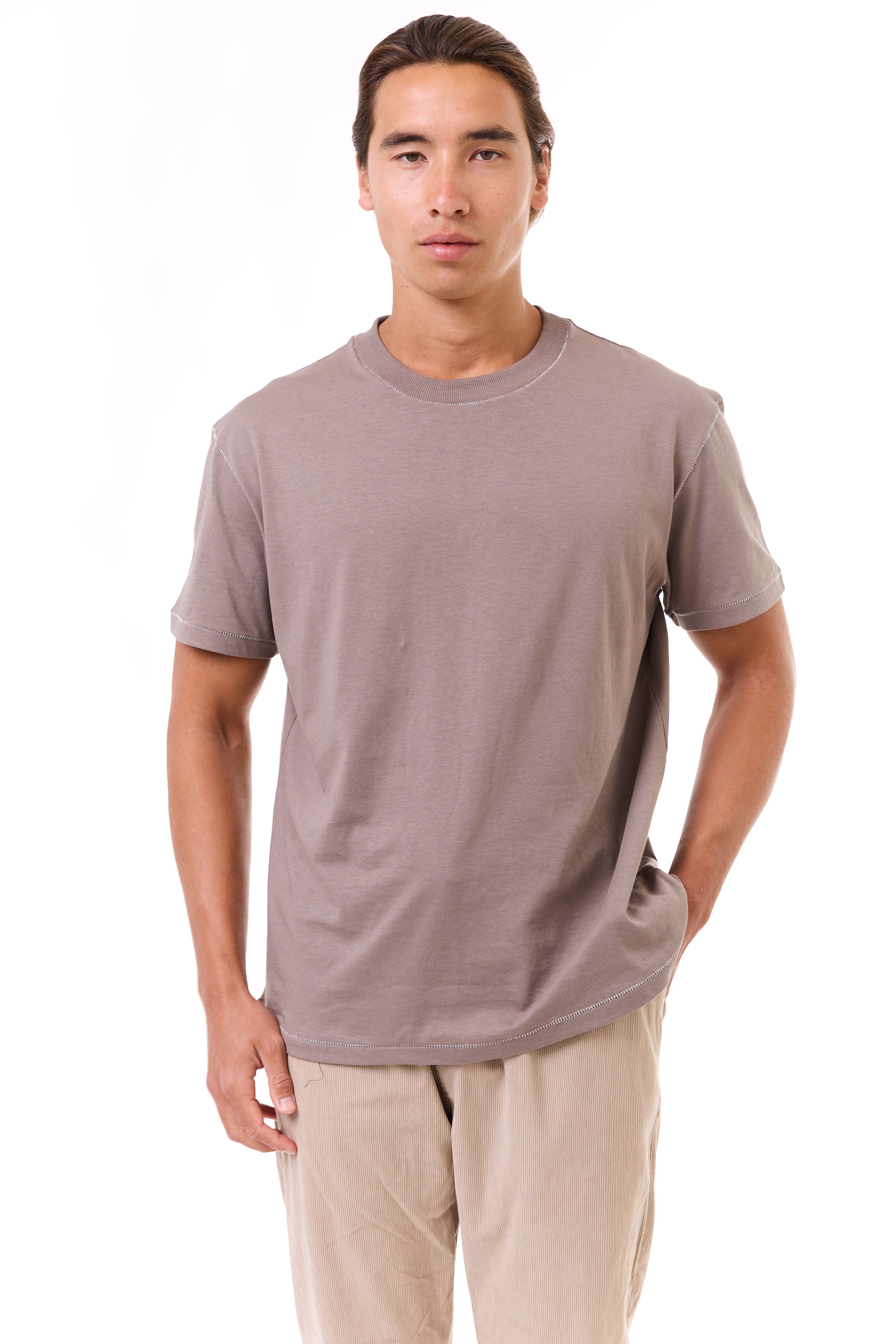 Camel - stitches t-shirt