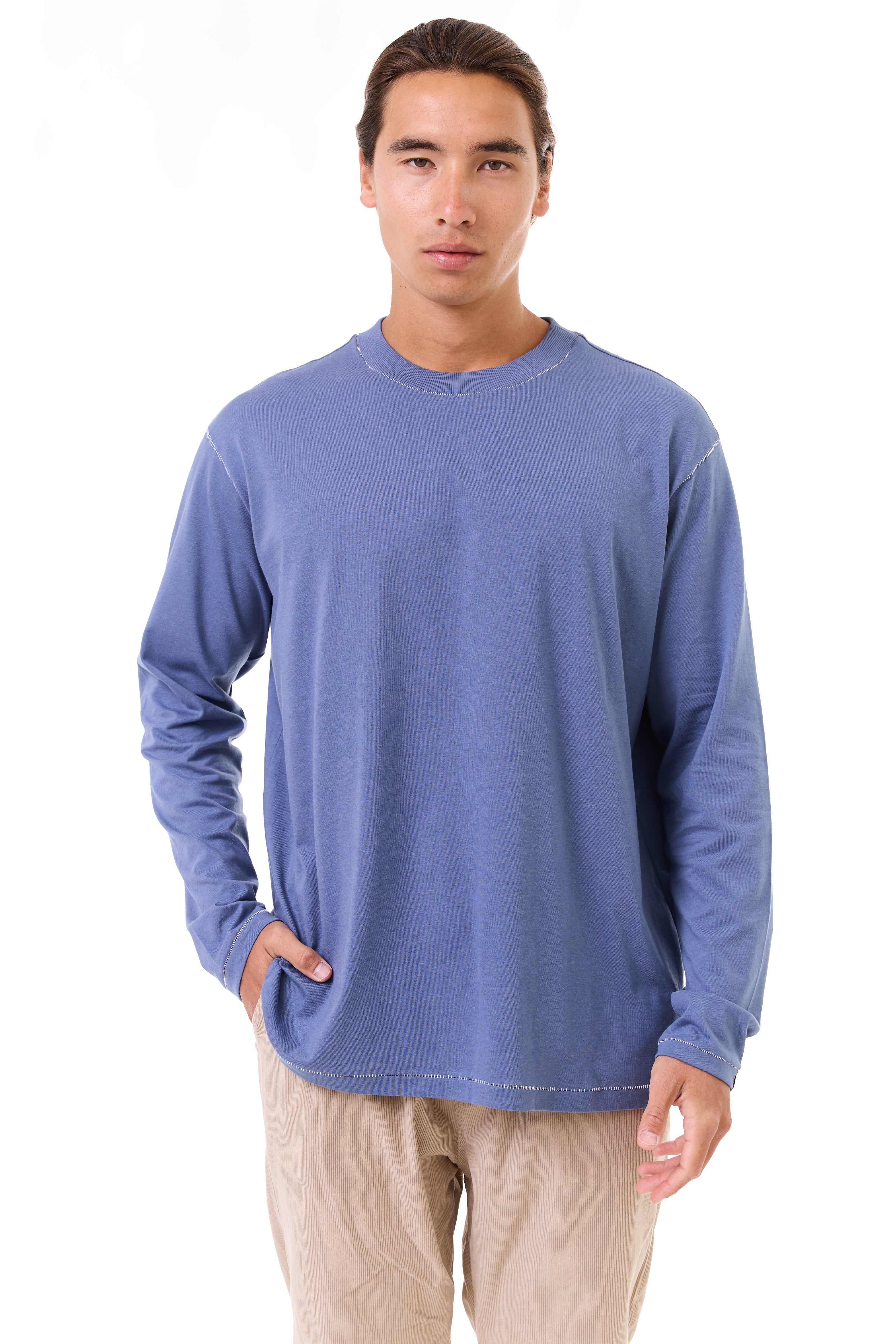 Blue- stitches long sleeves