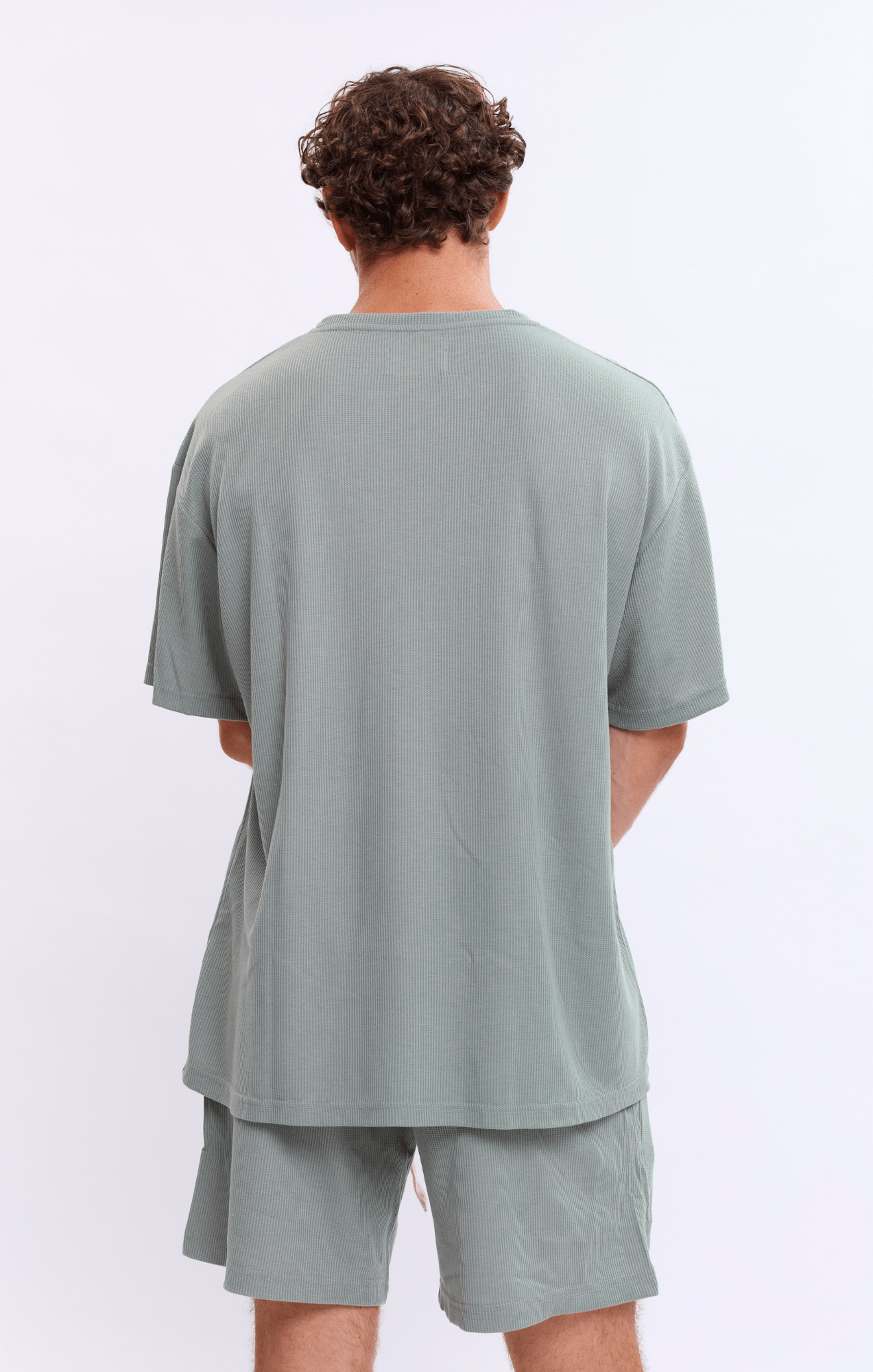 Gray Green - Waffle T-Shirt - GONSURFING
