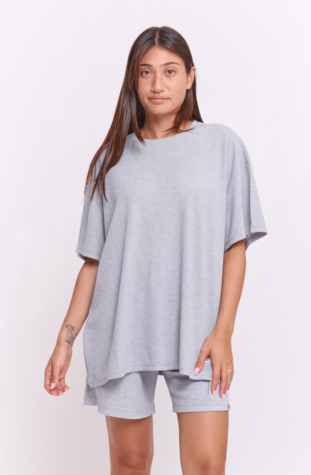 Gray - Waffle T-Shirt - GONSURFING