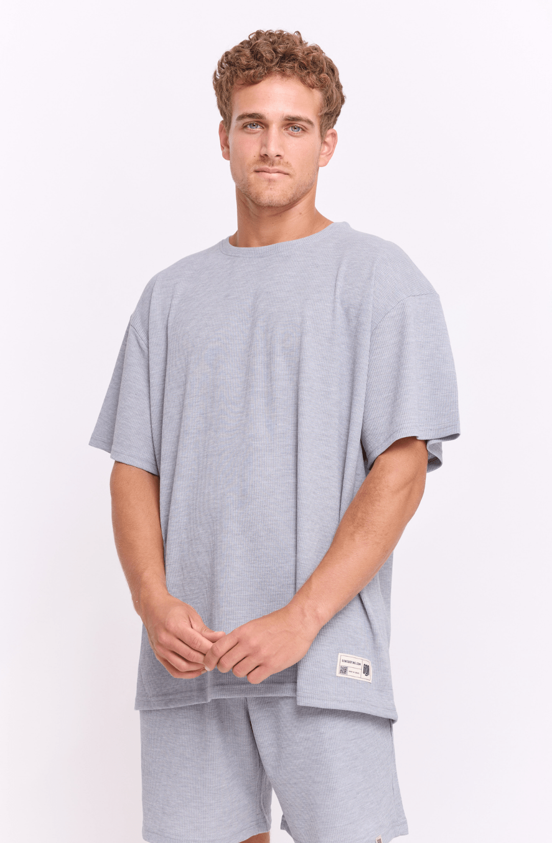 Gray - Waffle T-Shirt - GONSURFING