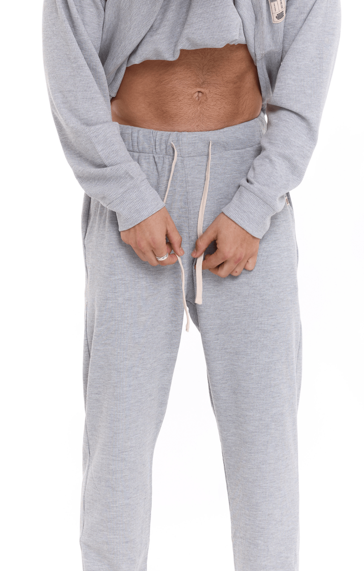 Gray - Waffle Unisex Long Pants - GONSURFING