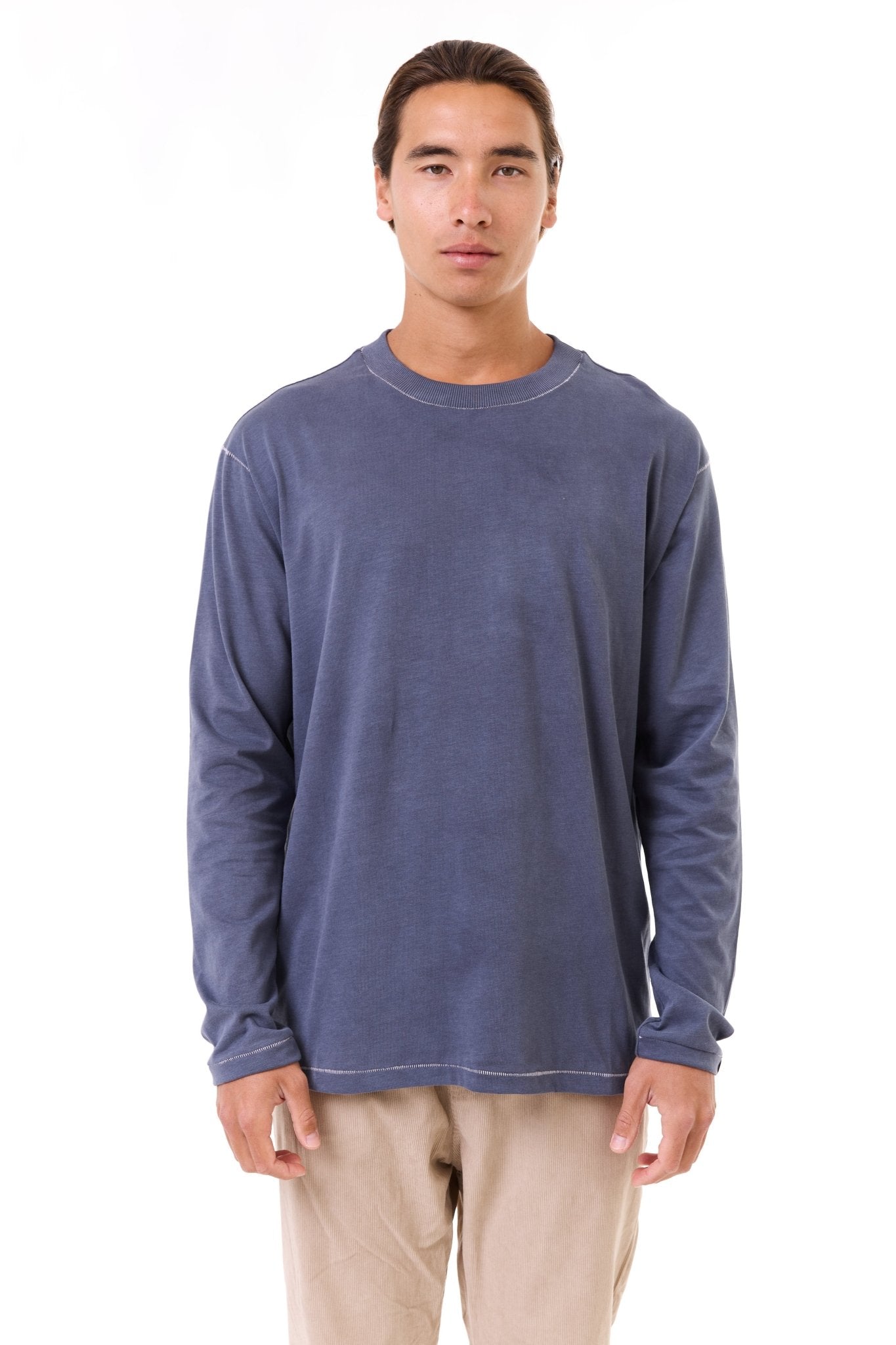 Gray wash - stitches long sleeves - GONSURFING