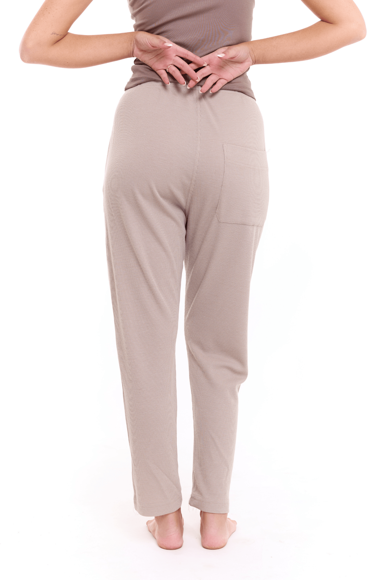 Khaki - Waffle Unisex Long Pants - GONSURFING