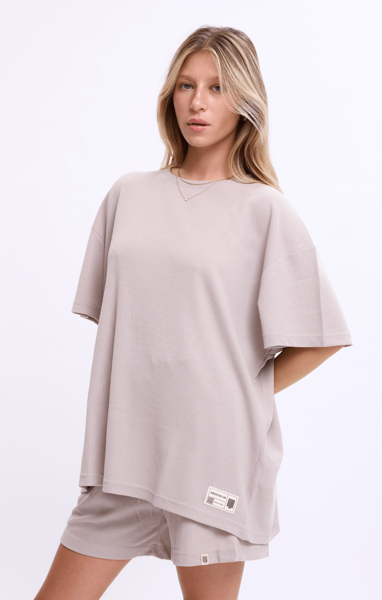 Light Khaki - Waffle T-Shirt - GONSURFING