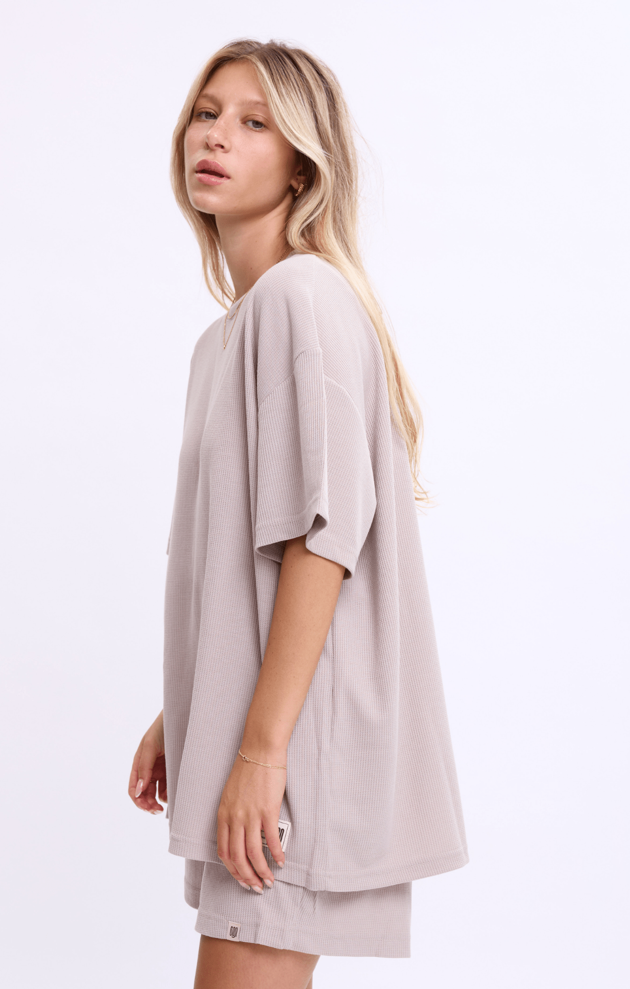 Light Khaki - Waffle T-Shirt - GONSURFING