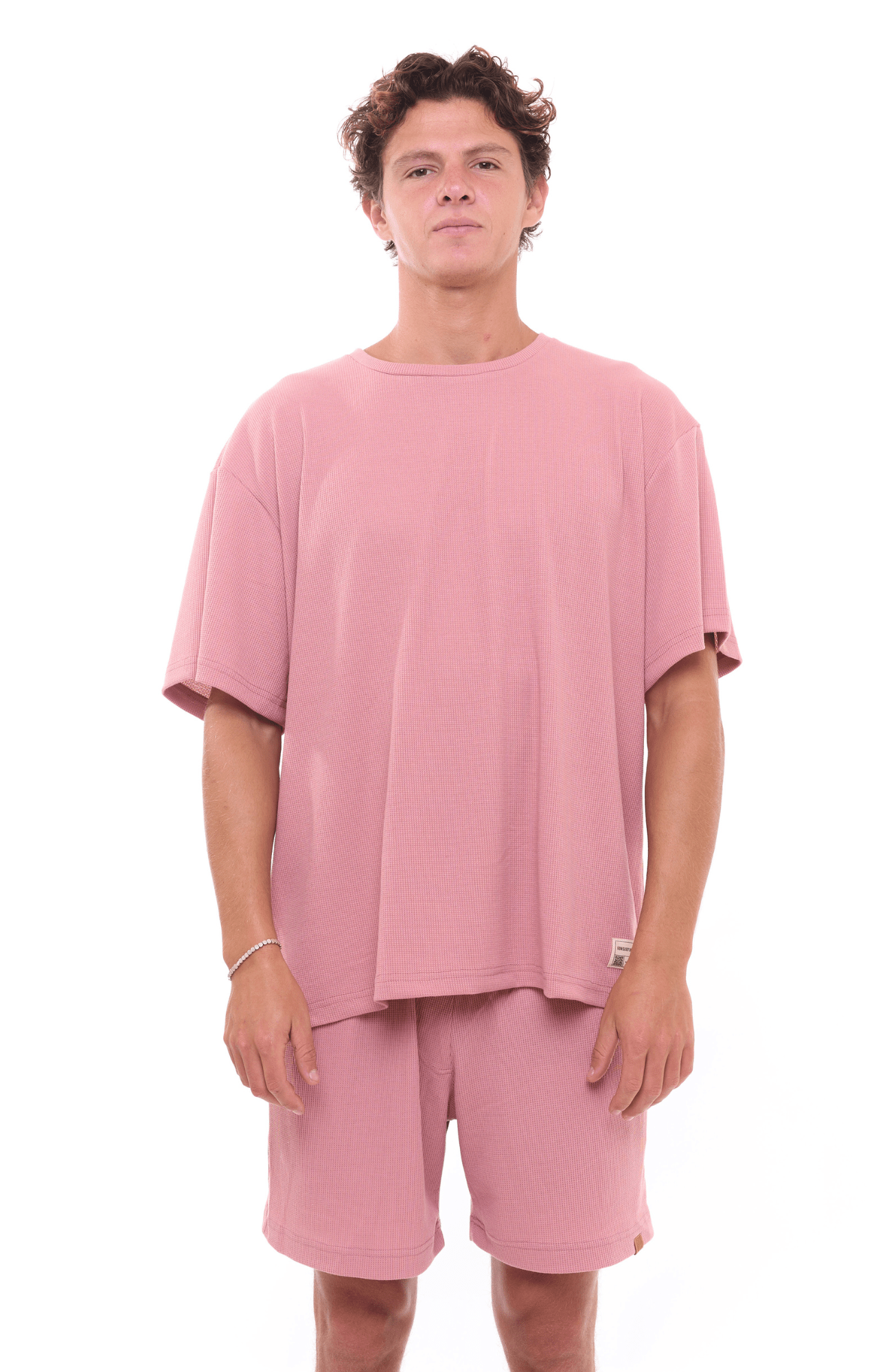 Light Pink - Waffle T-Shirt - GONSURFING