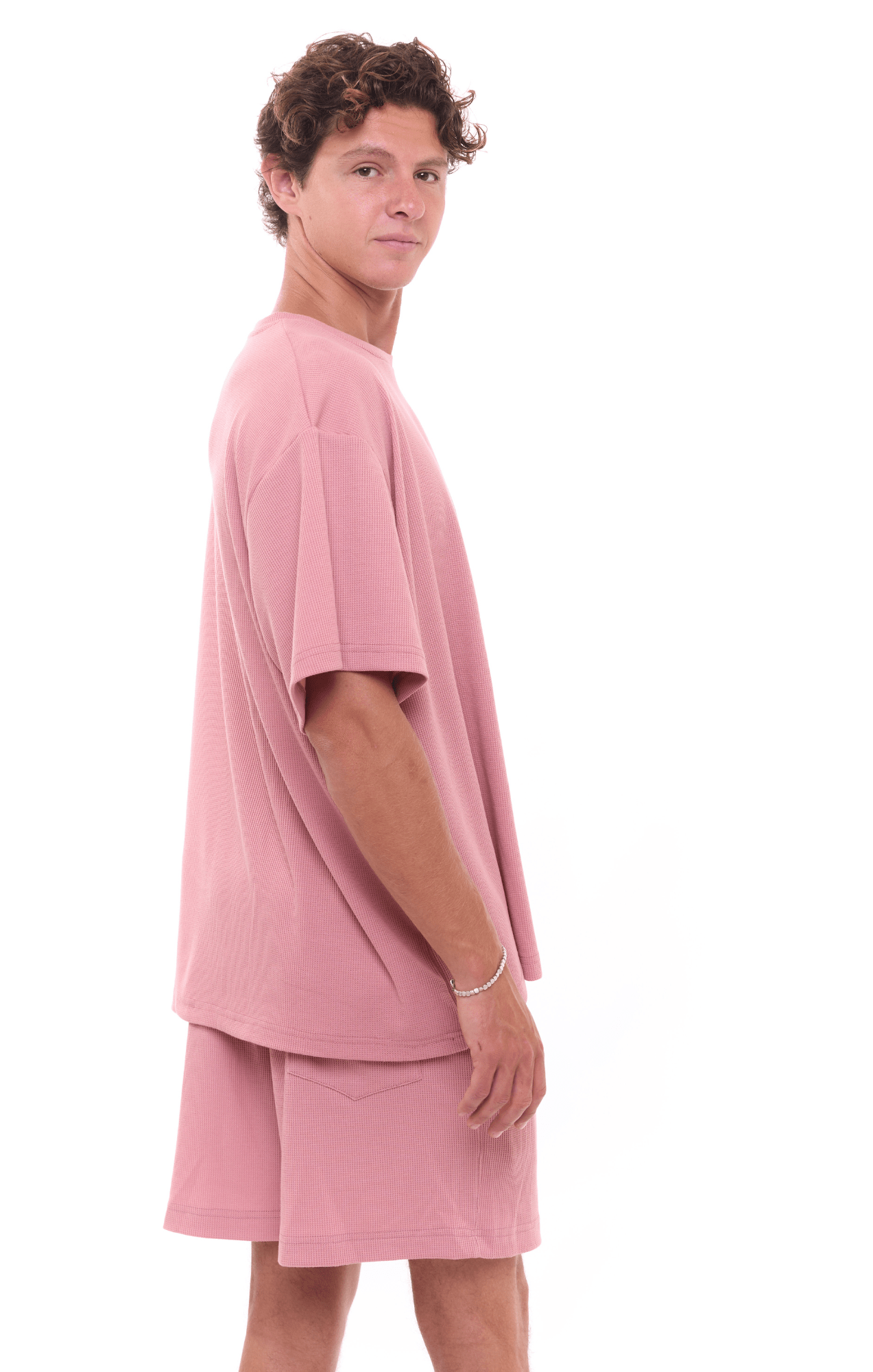 Light Pink - Waffle T-Shirt - GONSURFING