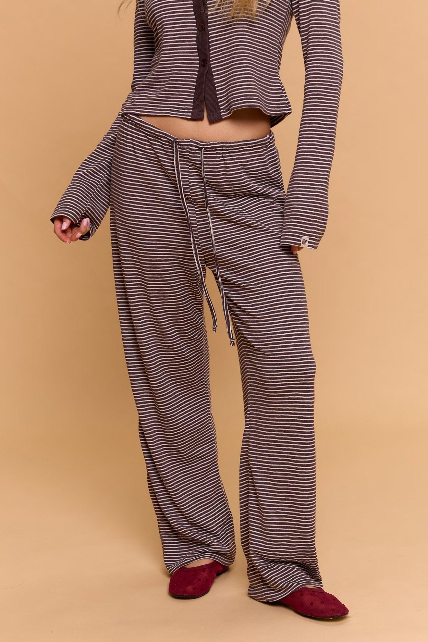 Long striped pants - brown - GONSURFING
