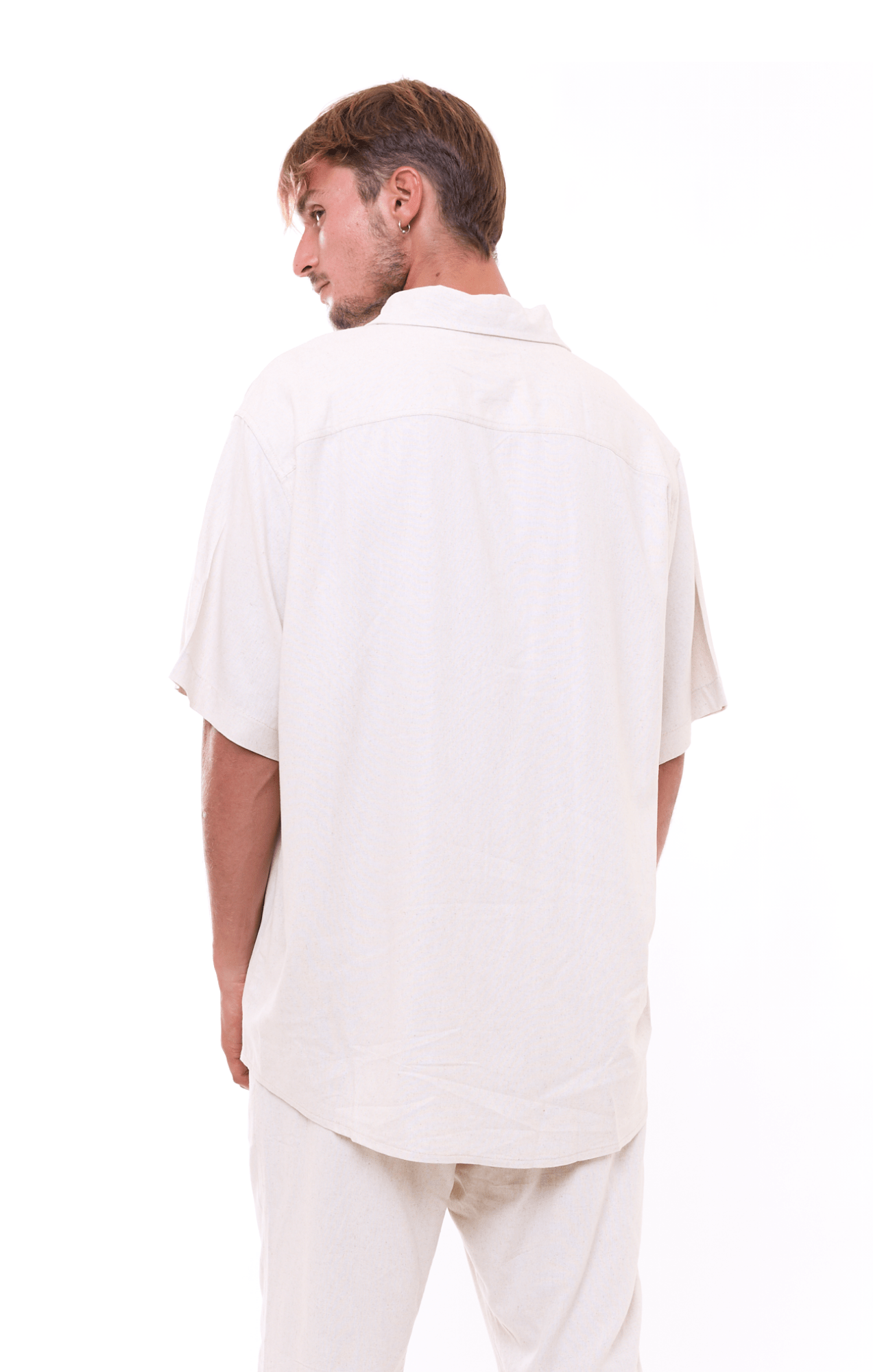 Natural Light - Unisex Oversize Linen Shirt - GONSURFING