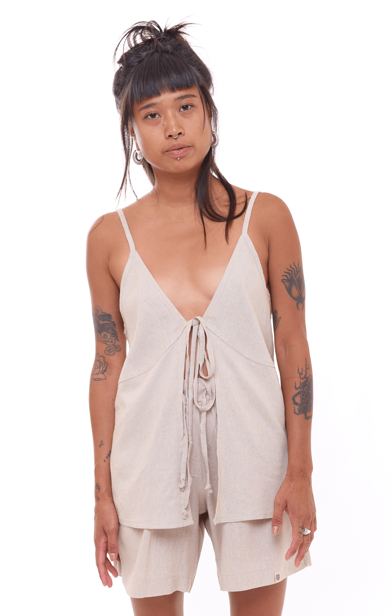 Natural - Women Linen Top - GONSURFING