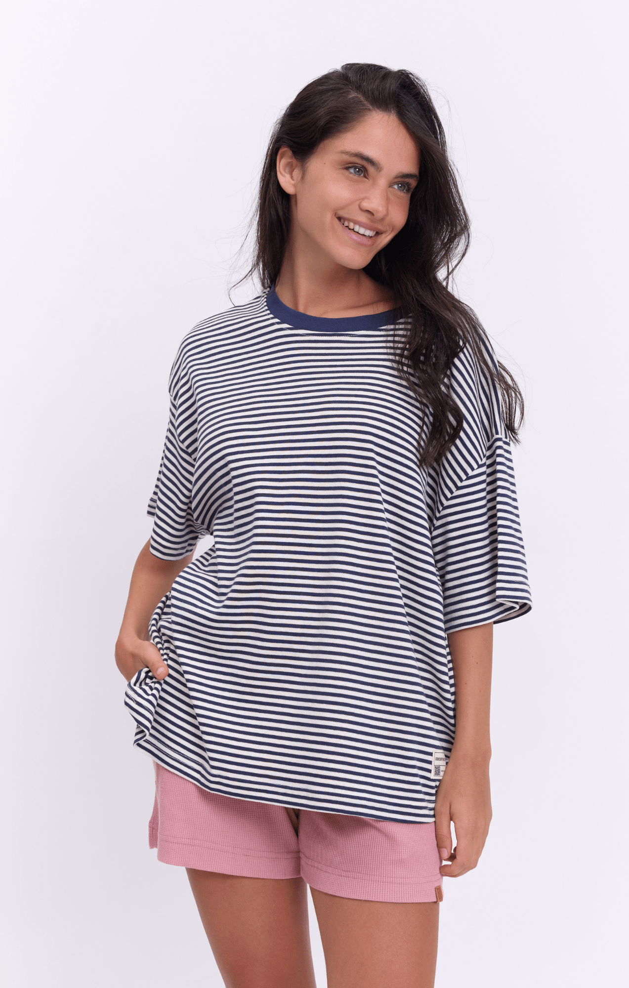 Navy Stripes - Oversize T-Shirt - GONSURFING