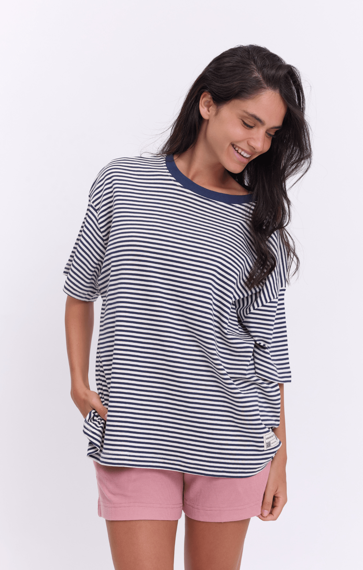 Navy Stripes - Oversize T-Shirt - GONSURFING