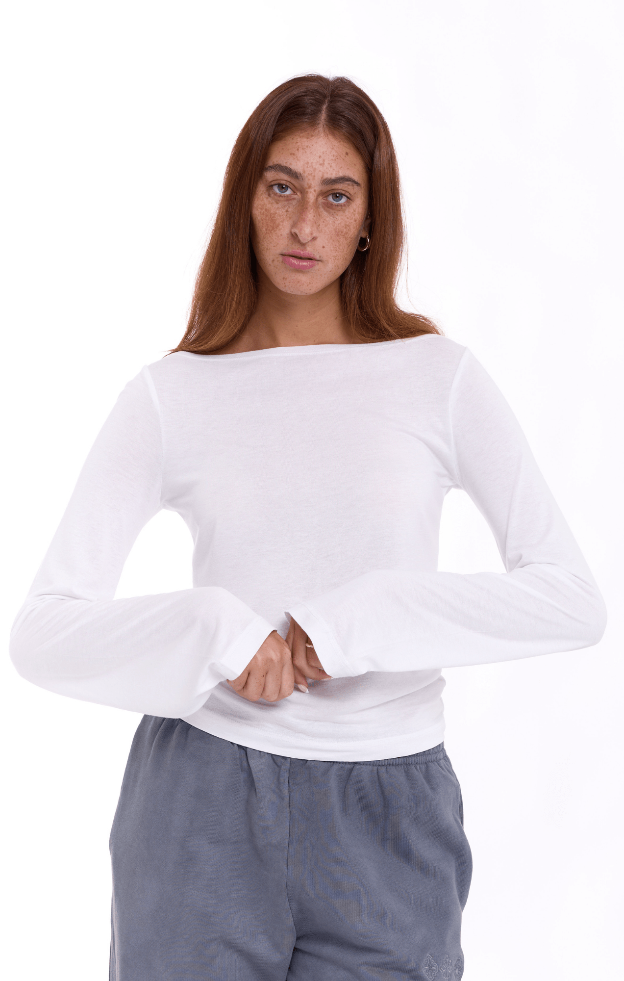 Off shoulder shirt - White - GONSURFING