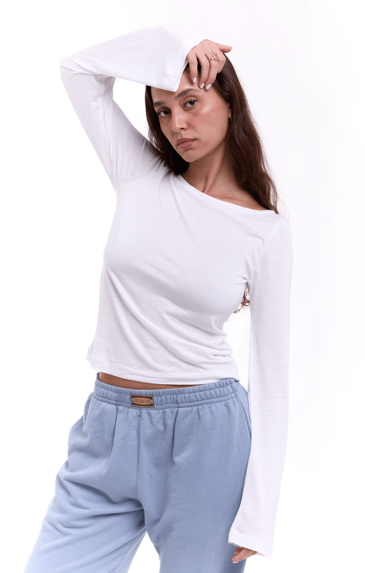 Off shoulder shirt - White - GONSURFING