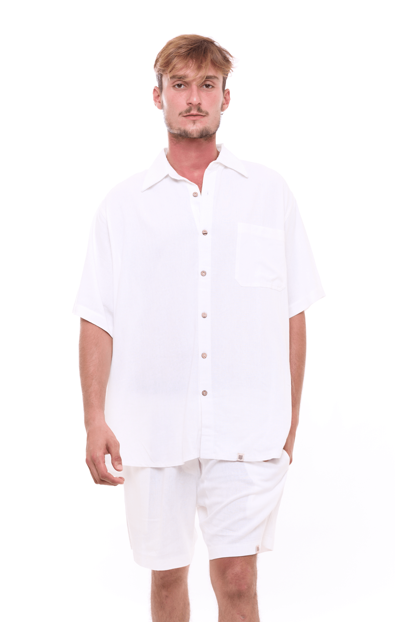 Off White - Unisex Oversize Linen Shirt - GONSURFING