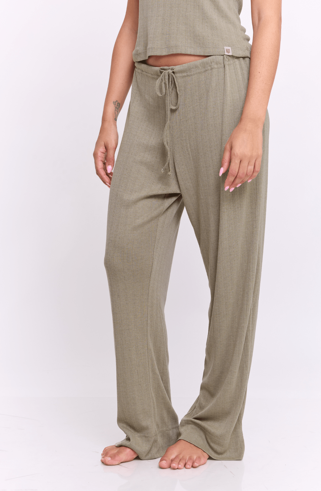 Olive pointeil - long pants - GONSURFING