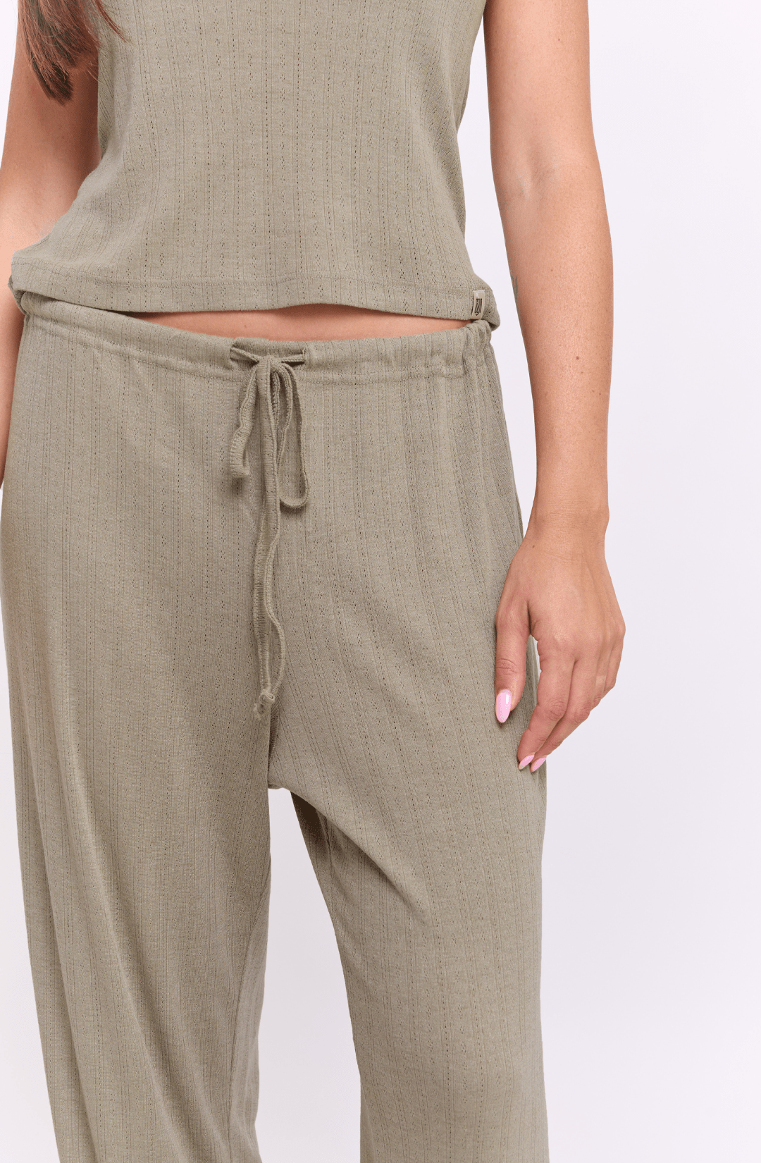 Olive pointeil - long pants - GONSURFING