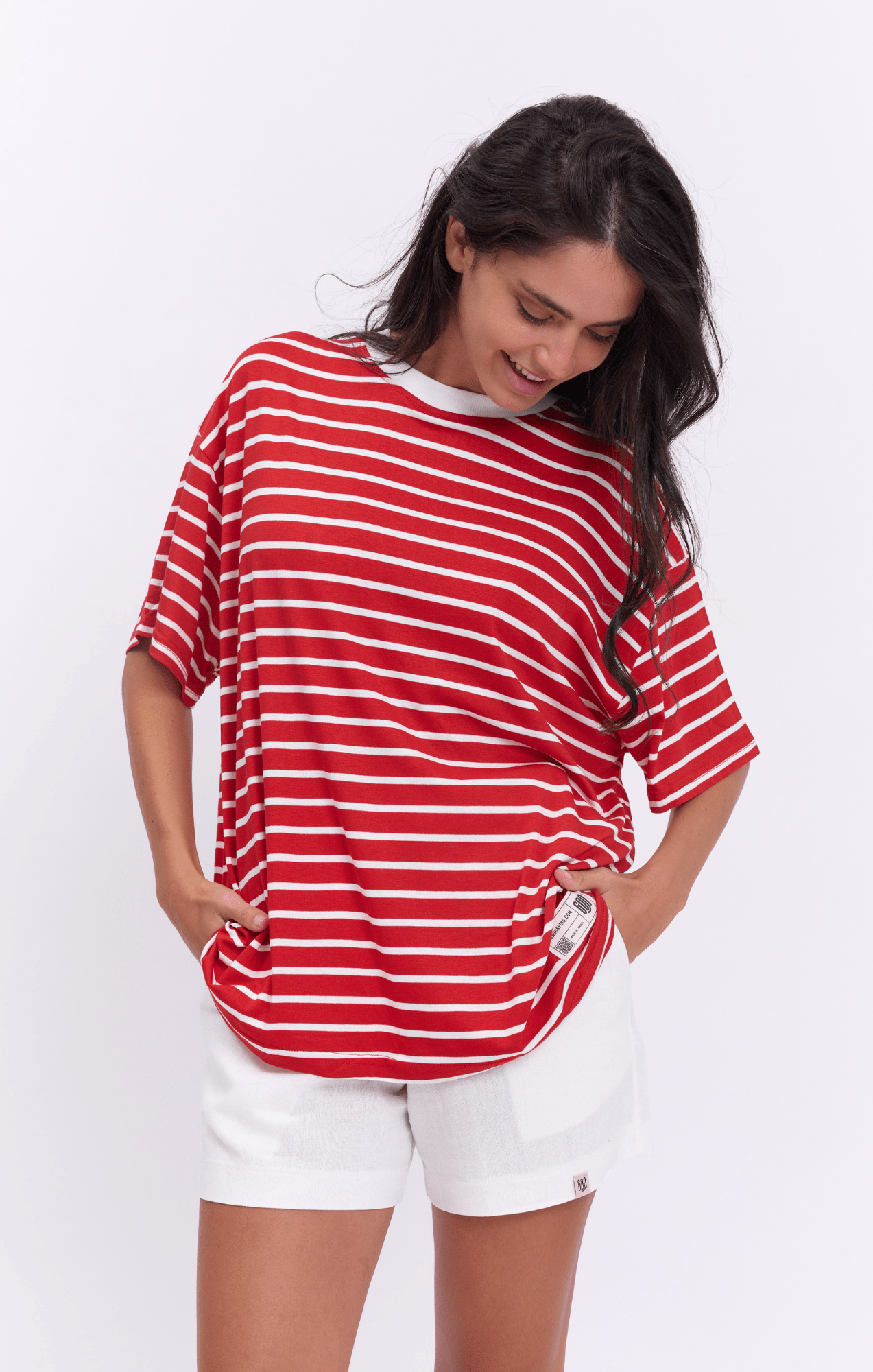 Red Stripes - Oversize T-Shirt - GONSURFING