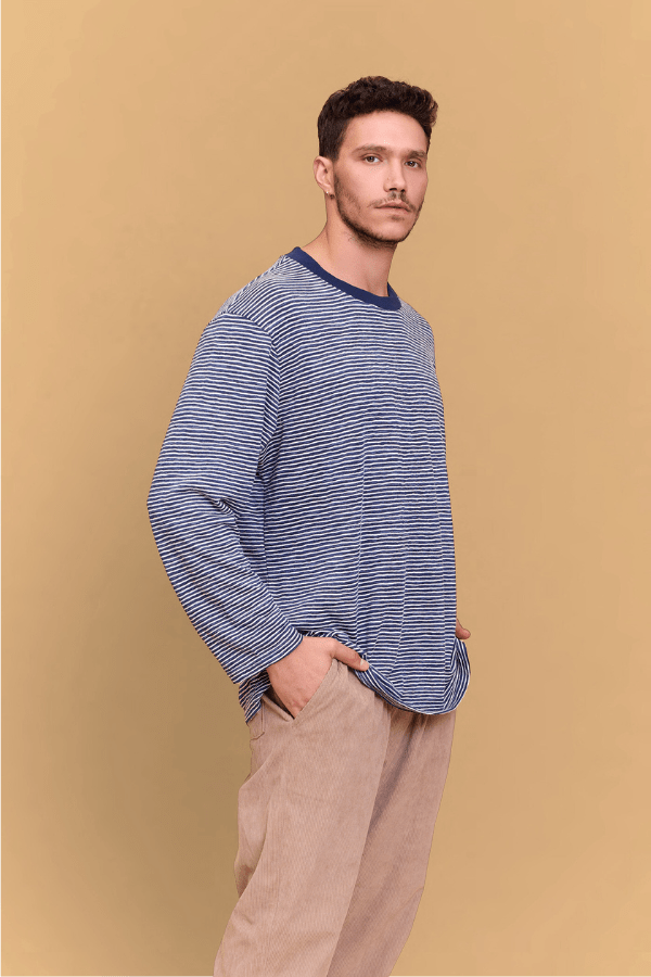 Striped Long sleeve - Blue - GONSURFING