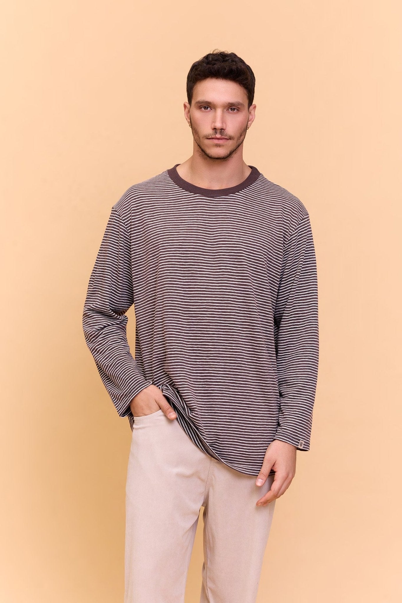 Striped Long sleeve - Brown - GONSURFING