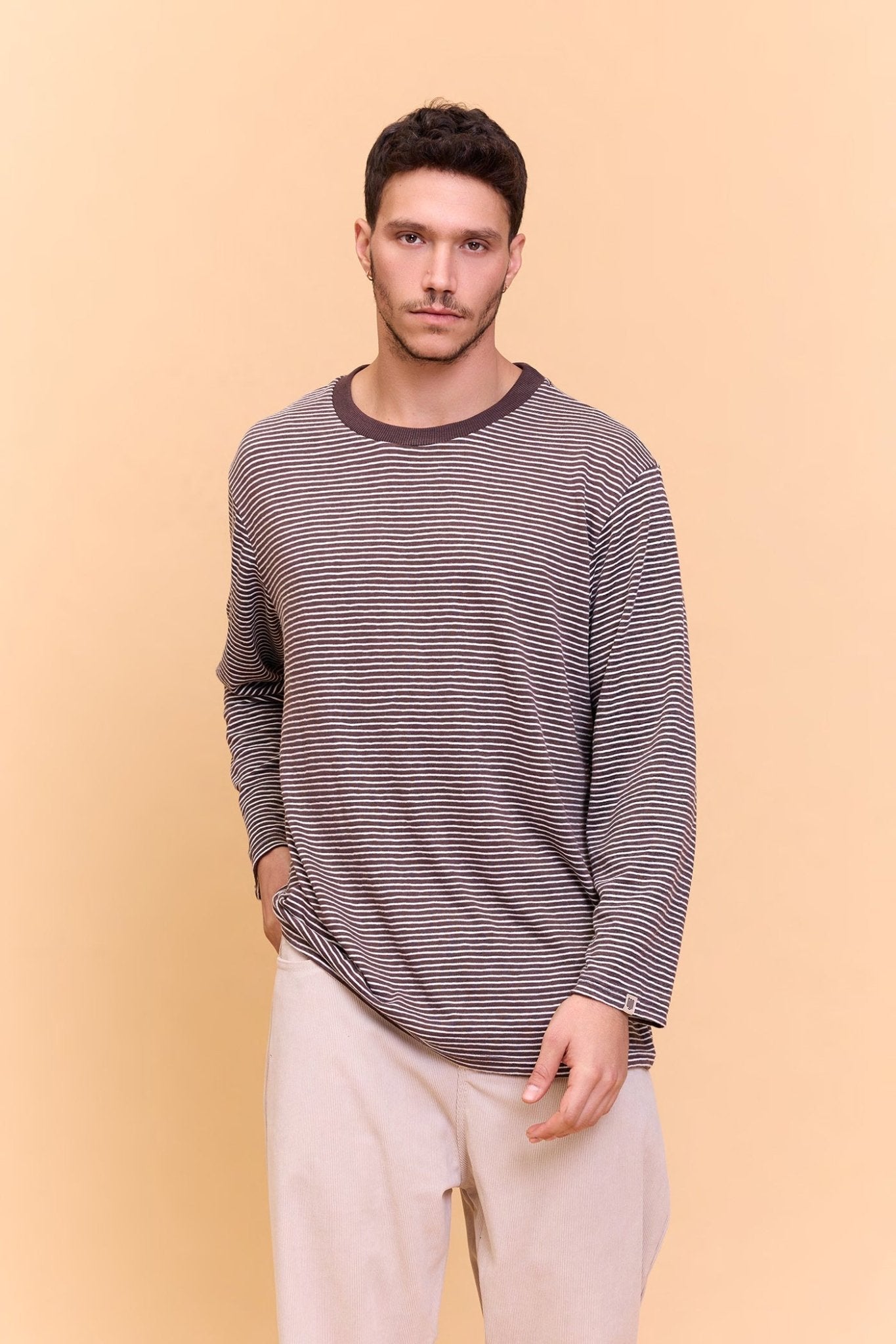 Striped Long sleeve - Brown - GONSURFING