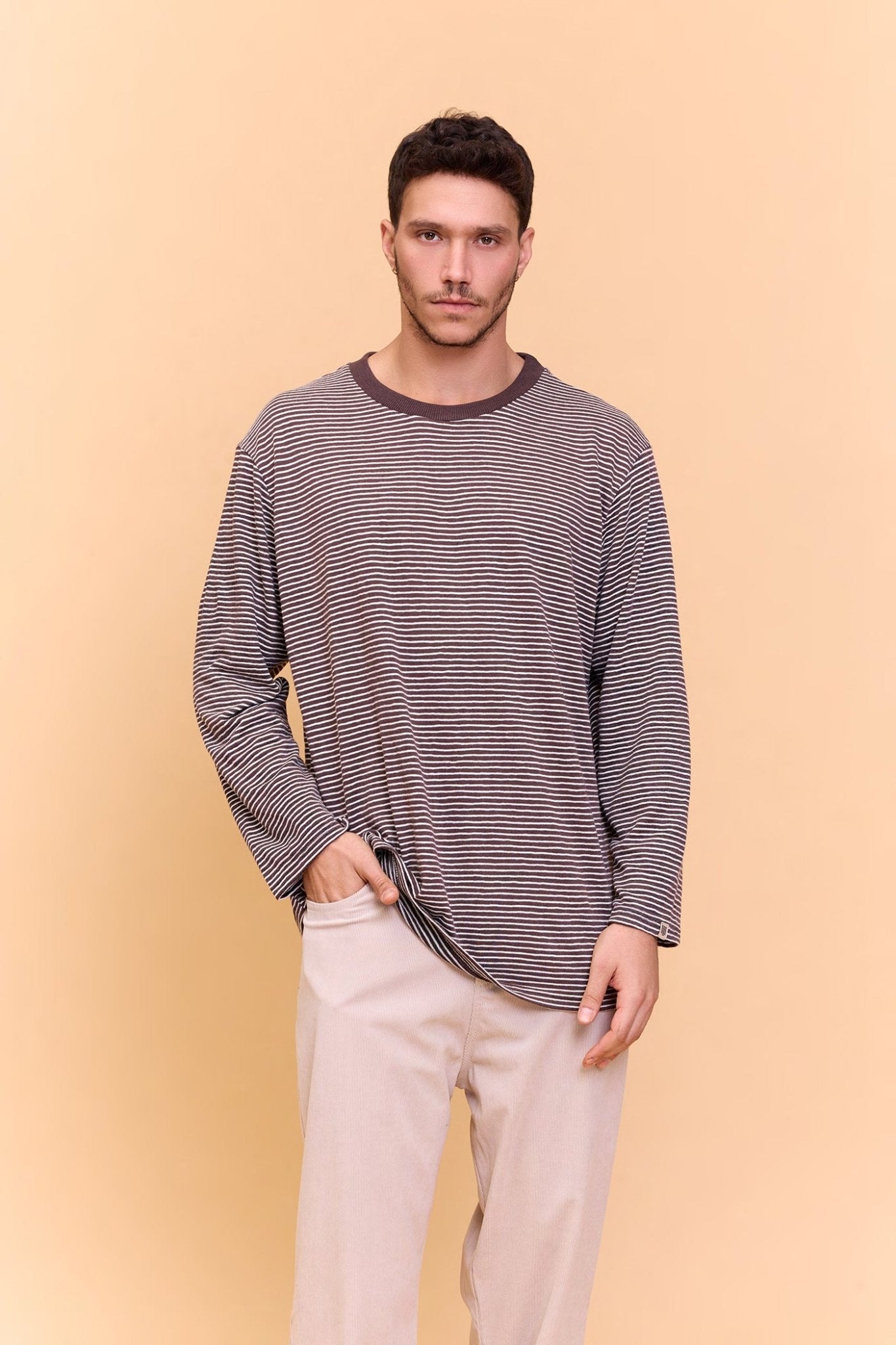 Striped Long sleeve - Brown - GONSURFING