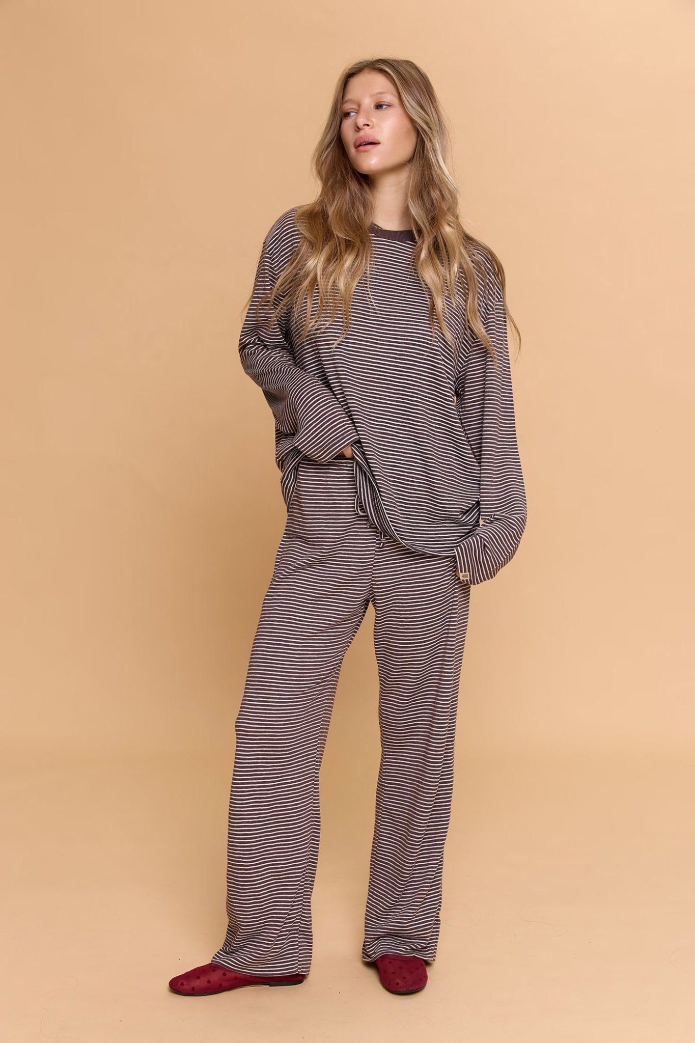 Striped Long sleeve - Brown - GONSURFING