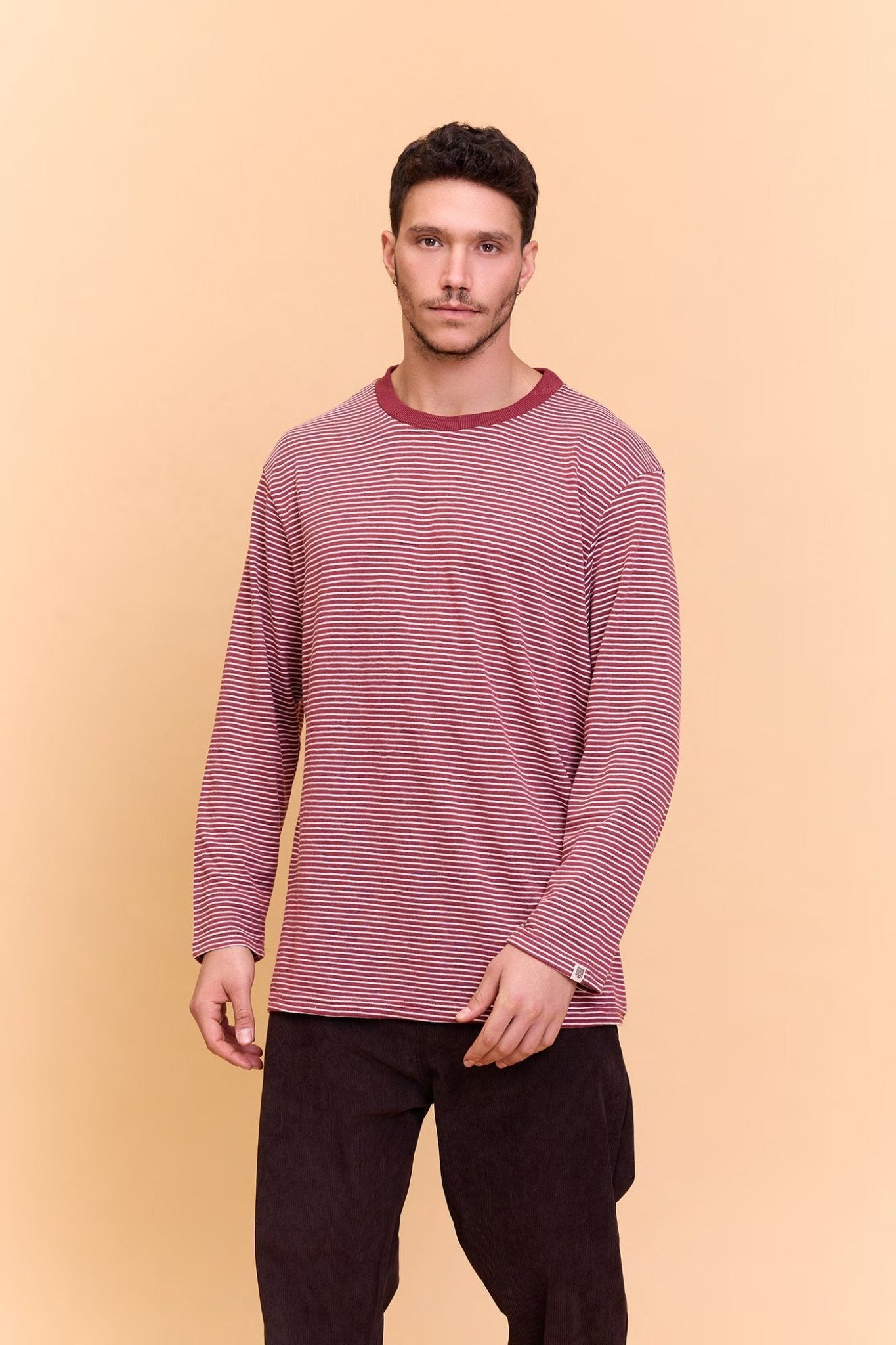 Striped Long sleeve - Burgundy - GONSURFING