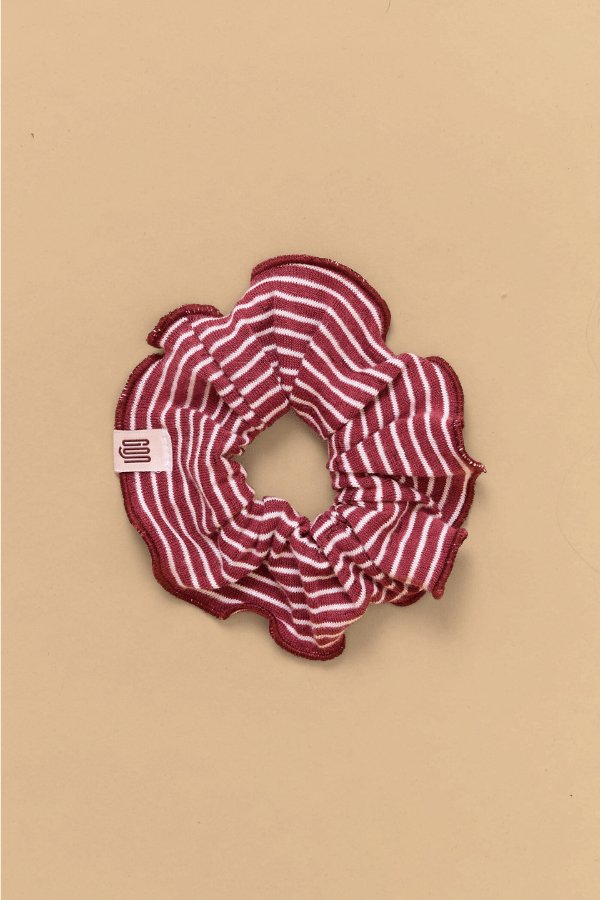 Striped Scrunchie - Burgundy - GONSURFING