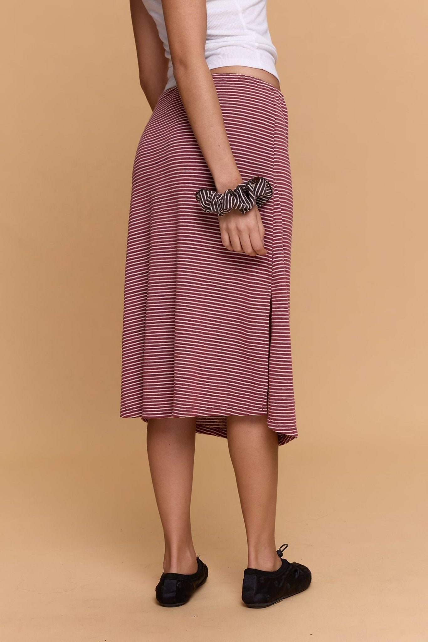 Striped skirt - Burgundy - GONSURFING