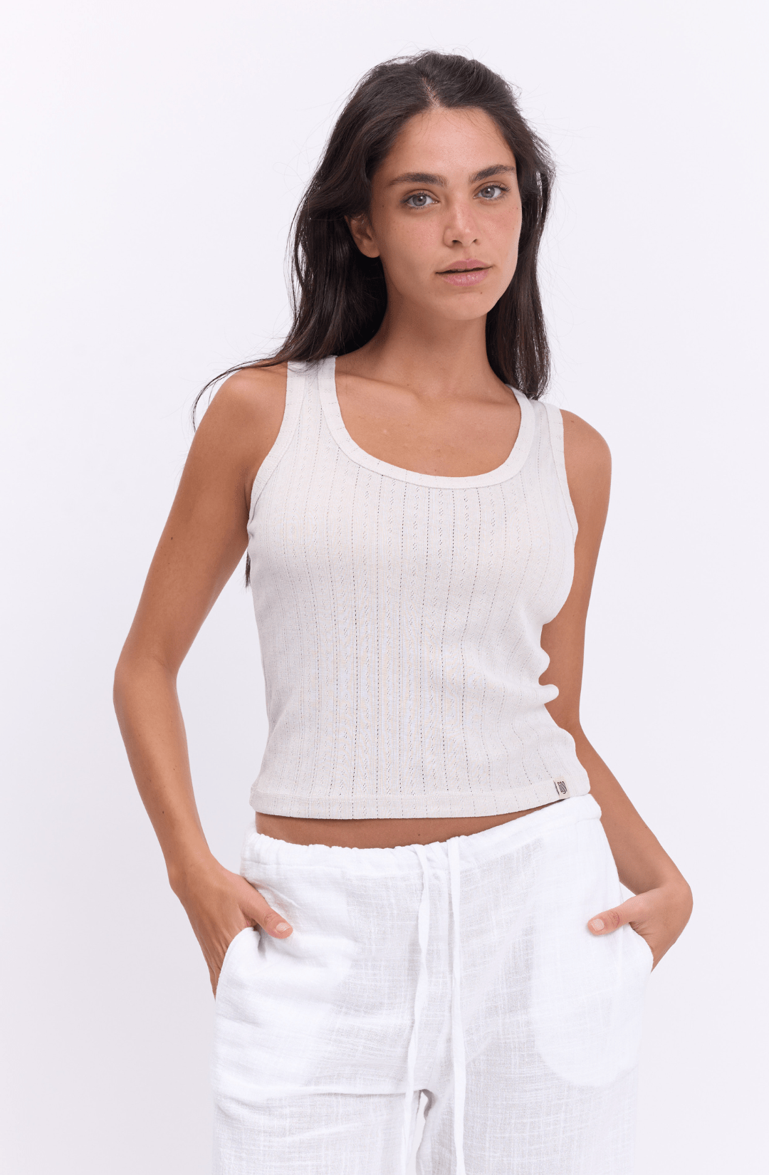 Tank top - stone pointeil - GONSURFING