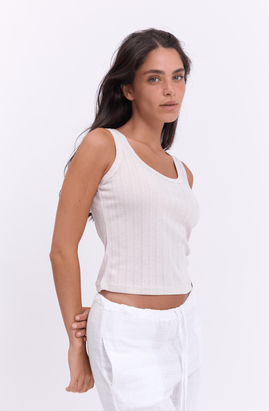 Tank top - stone pointeil - GONSURFING