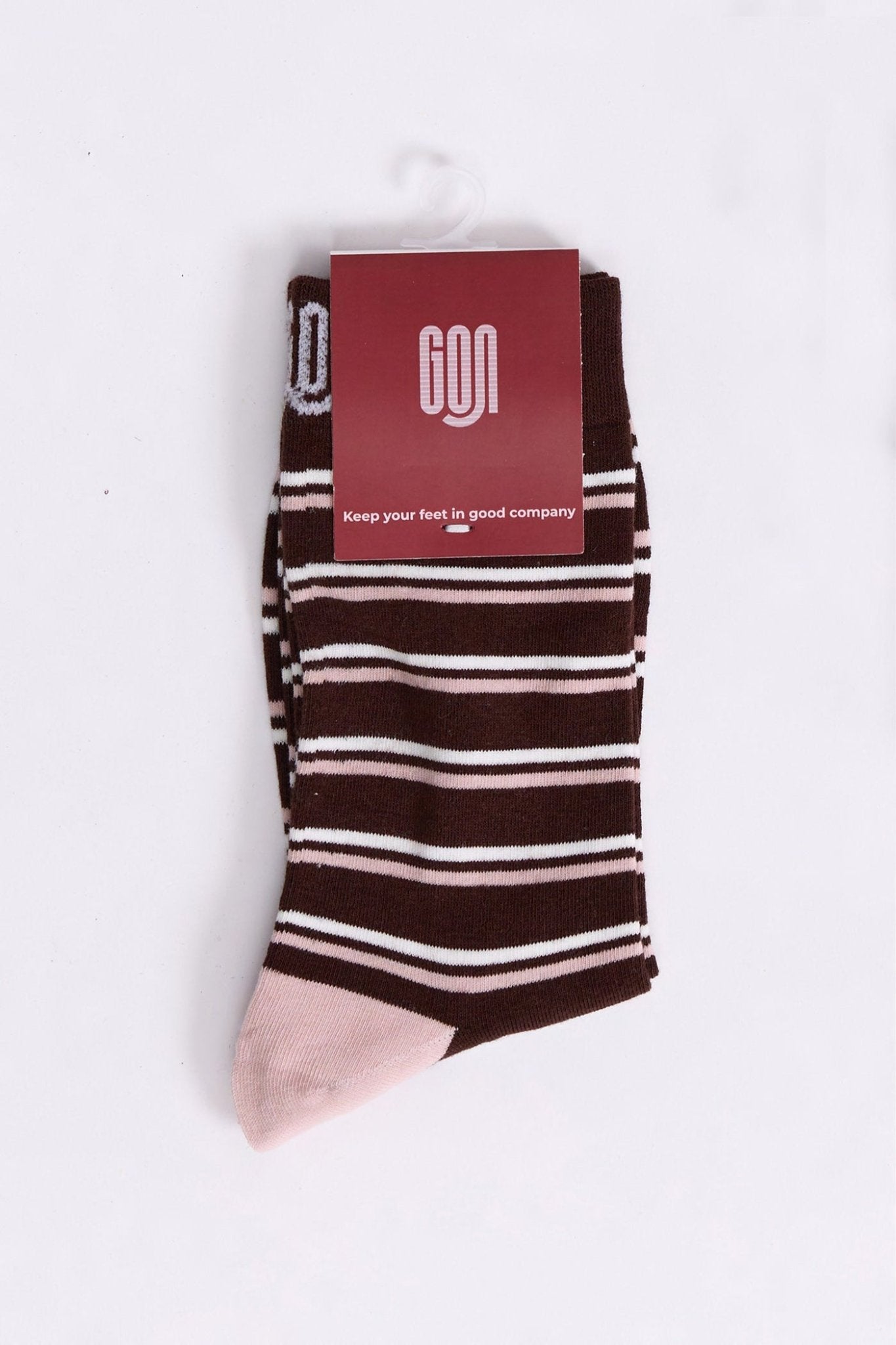 Unisex socks - brown stripes - GONSURFING