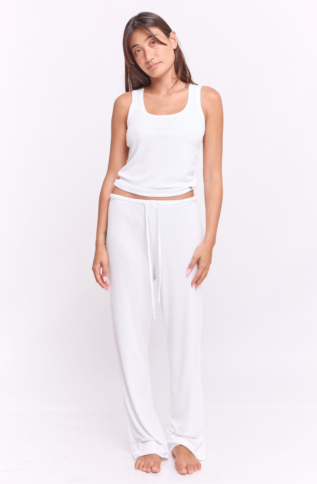 White rib - long pants - GONSURFING