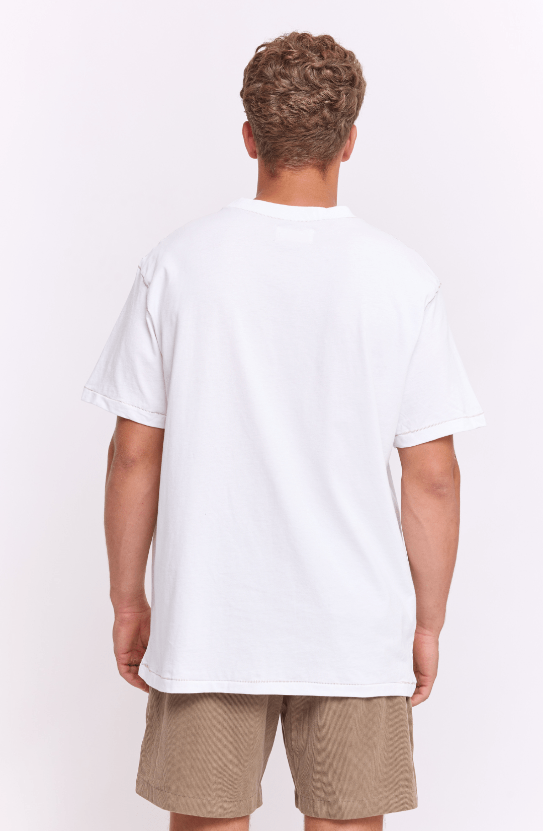 White - stitches t-shirt - GONSURFING