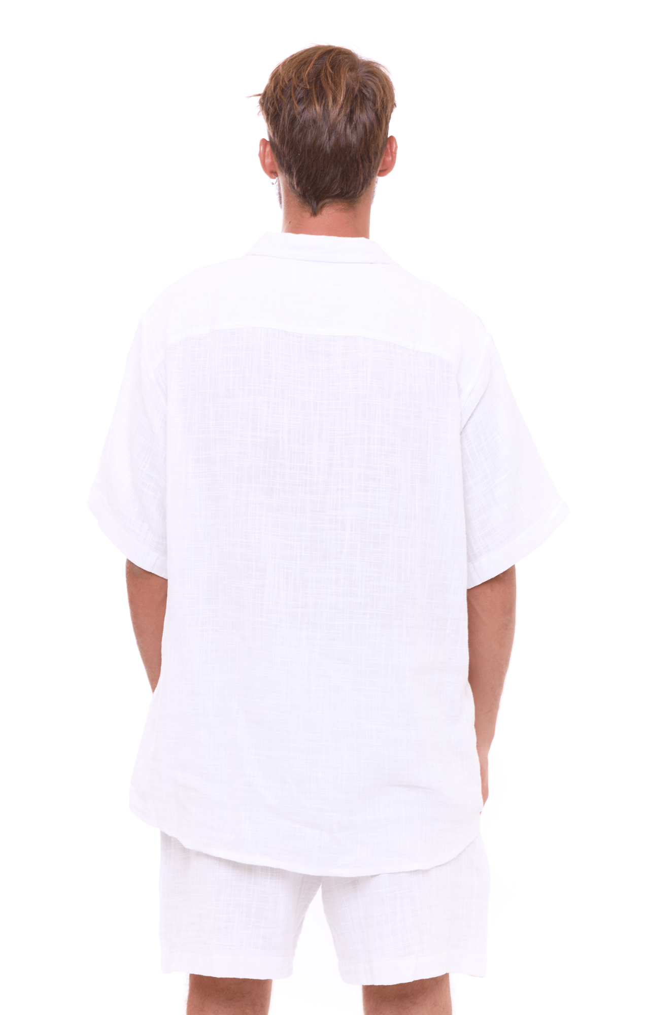 White texture - Unisex Oversize Cotton Shirt - GONSURFING