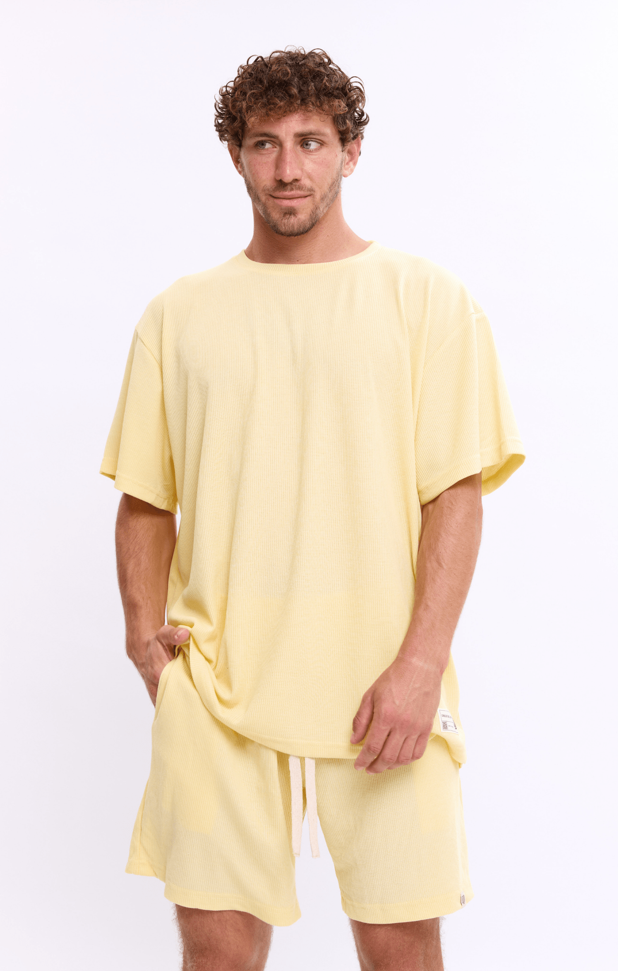 Yellow - Waffle T-Shirt - GONSURFING